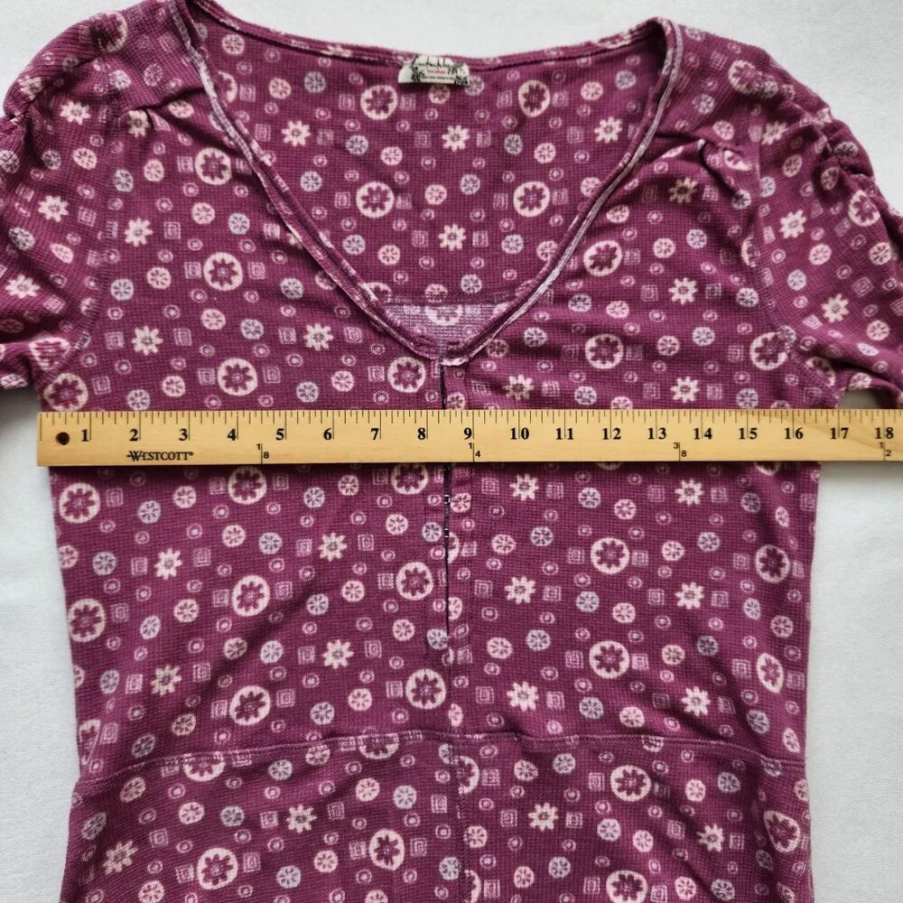 Free People Intimately Home Alone Pink Floral Onesie Pajama Long John Comfy - Picture 9 of 9
